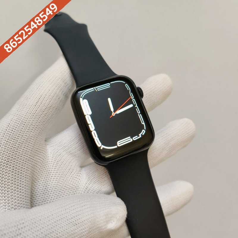 First Copy Apple Watch Series 7 Black Strap 45mm