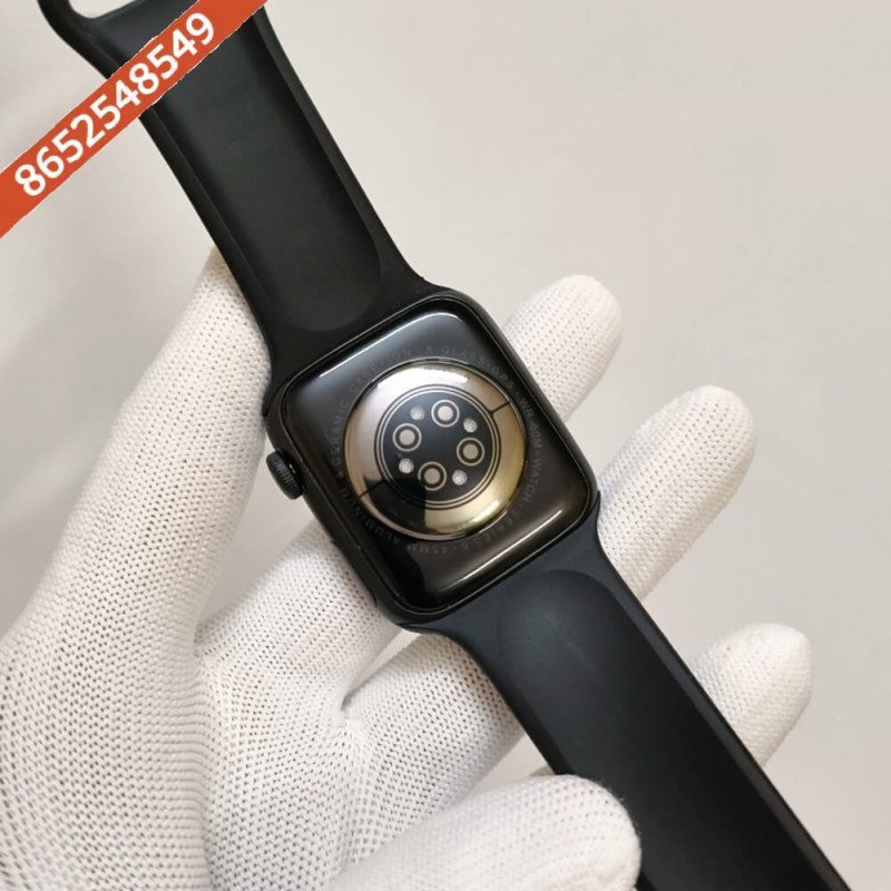 First Copy Apple Watch Series 7 Black Strap 45mm - Image 5