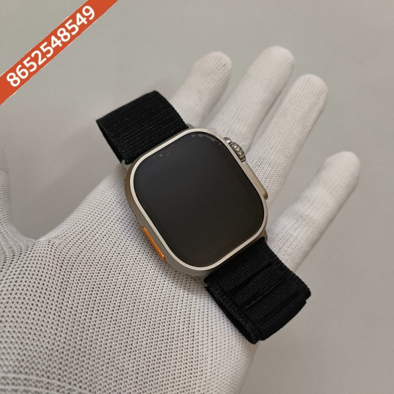 Premium Apple Watch Series 8 Ultra Titanium Case Edition 49mm With Black Loop Strap