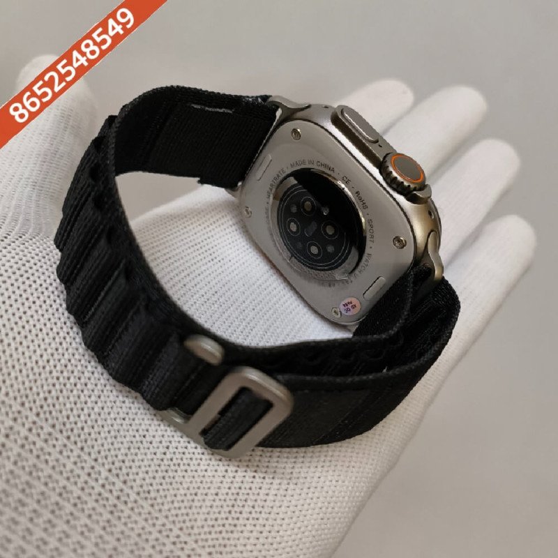Premium Apple Watch Series 8 Ultra Titanium Case Edition 49mm With Black Loop Strap - Image 4