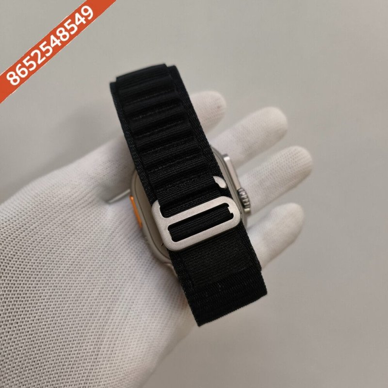 Premium Apple Watch Series 8 Ultra Titanium Case Edition 49mm With Black Loop Strap - Image 3