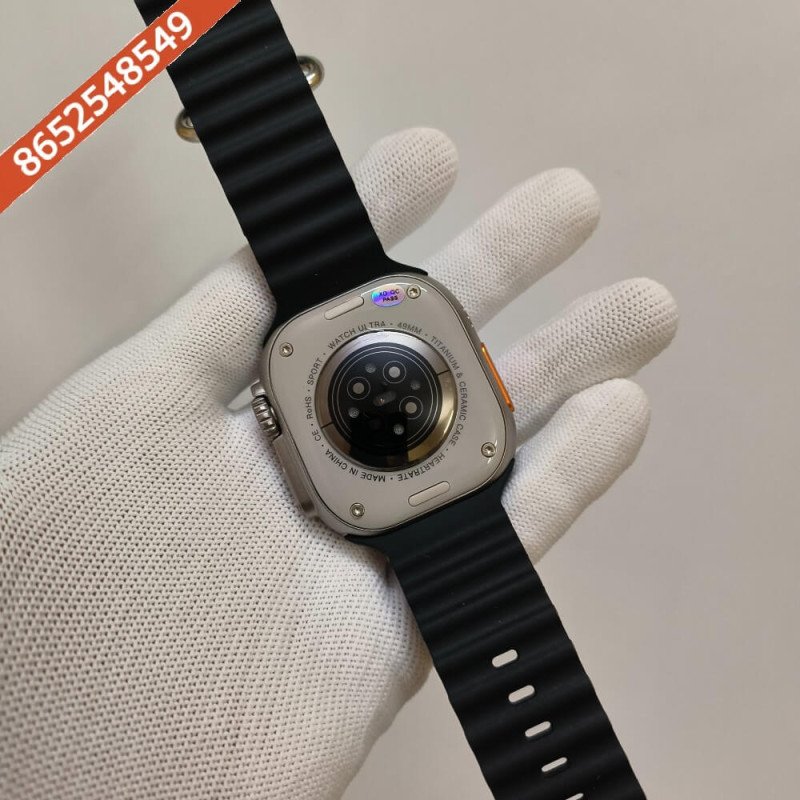 Premium Apple Watch Series 8 Ultra Titanium Case Edition 49mm With Black Ocean Band - Image 4