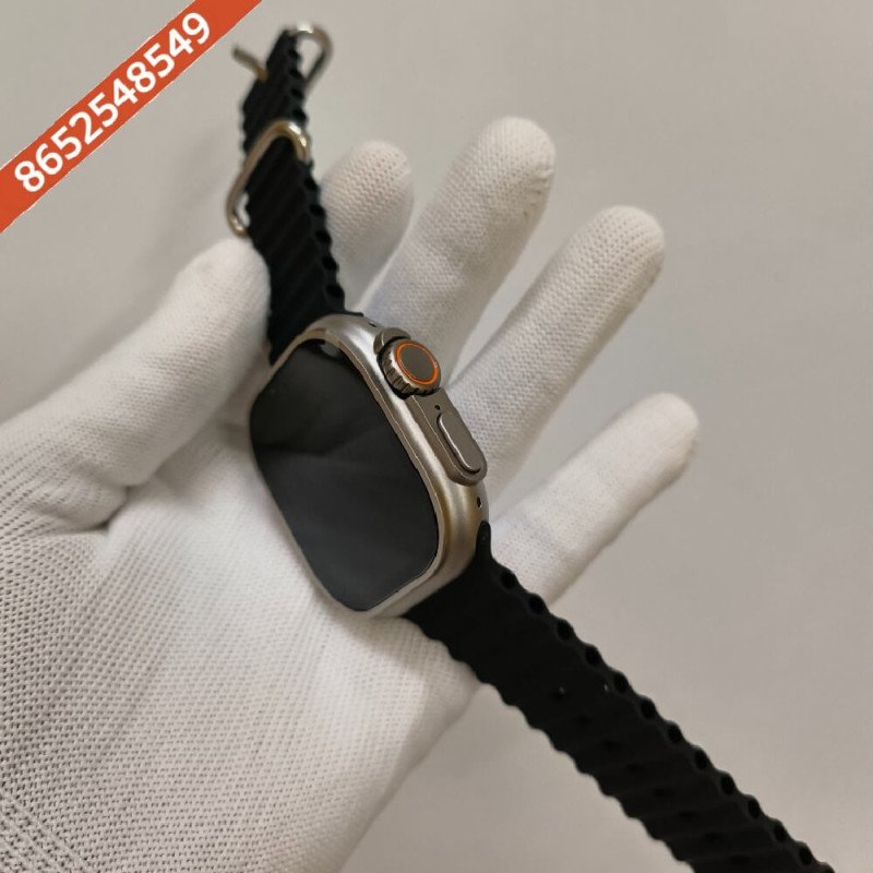 Premium Apple Watch Series 8 Ultra Titanium Case Edition 49mm With Black Ocean Band - Image 2