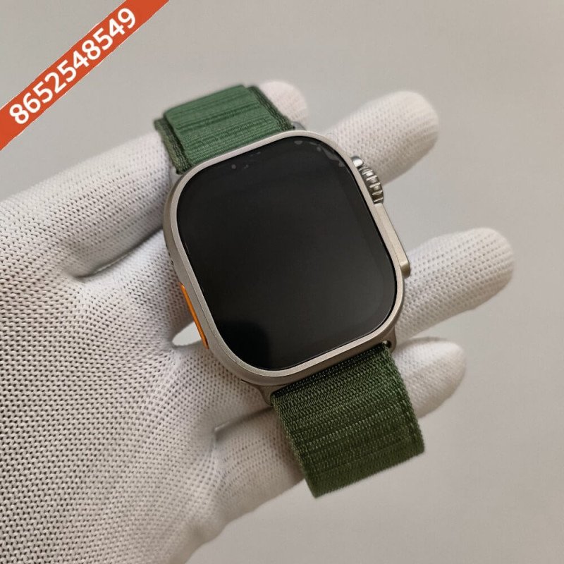 Premium Apple Watch Series 8 Ultra Titanium Case Edition 49mm With Green Loop Strap