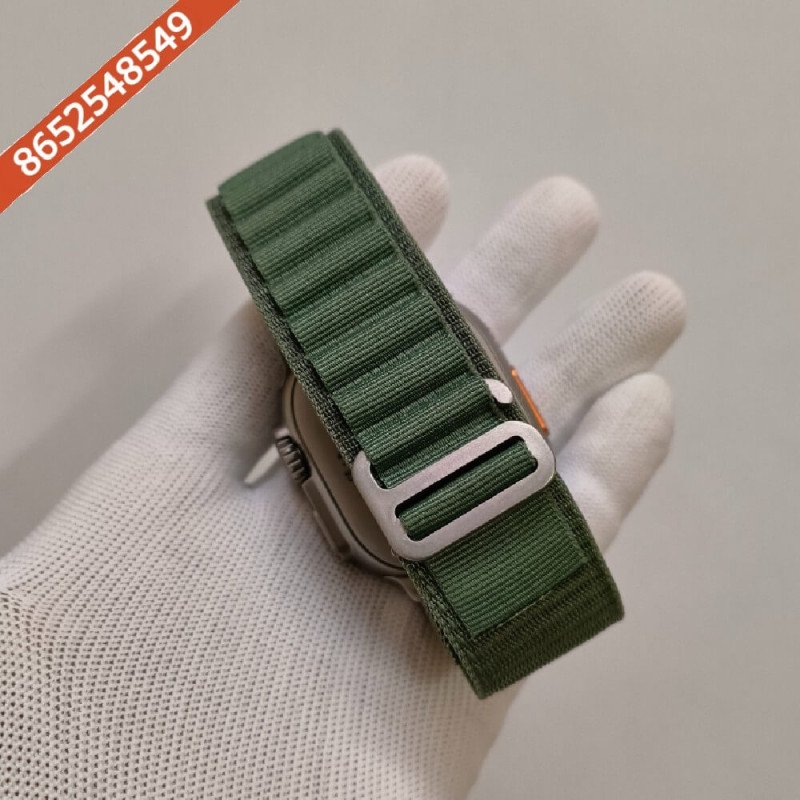 Premium Apple Watch Series 8 Ultra Titanium Case Edition 49mm With Green Loop Strap - Image 4