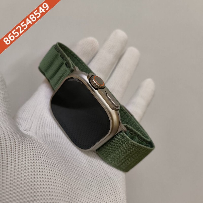Premium Apple Watch Series 8 Ultra Titanium Case Edition 49mm With Green Loop Strap - Image 3