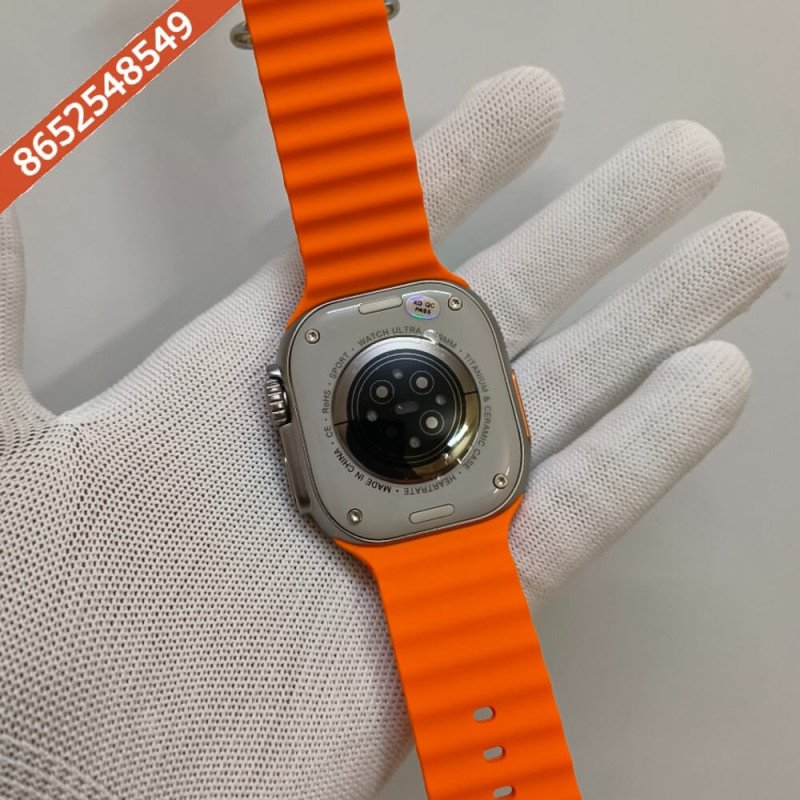 Premium Apple Watch Series 8 Ultra Titanium Case Edition 49mm With Orange Ocean Band - Image 4
