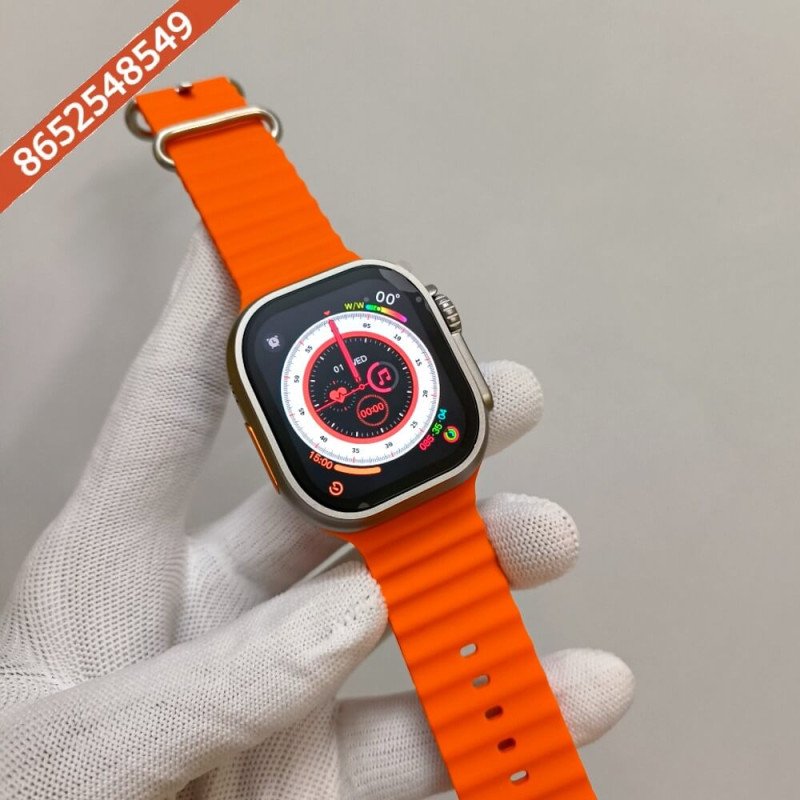 Premium Apple Watch Series 8 Ultra Titanium Case Edition 49mm With Orange Ocean Band