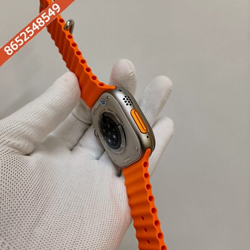 Premium Apple Watch Series 8 Ultra Titanium Case Edition 49mm With Orange Ocean Band - Image 3