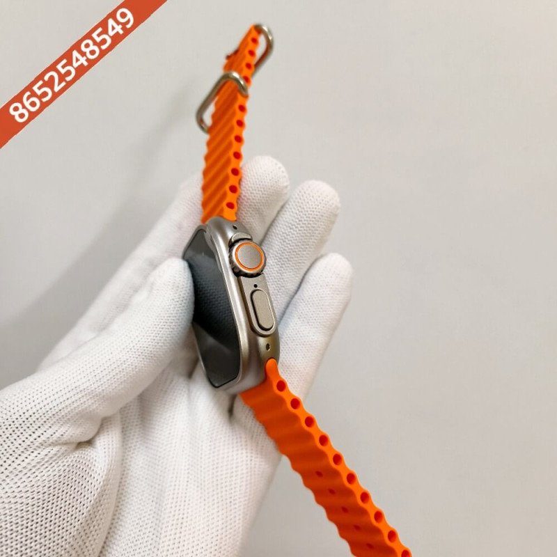 Premium Apple Watch Series 8 Ultra Titanium Case Edition 49mm With Orange Ocean Band - Image 2