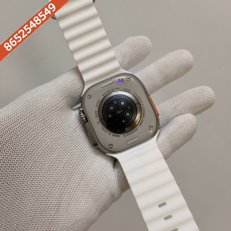 Premium Apple Watch Series 8 Ultra Titanium Case Edition 49mm With White Ocean Band - Image 4