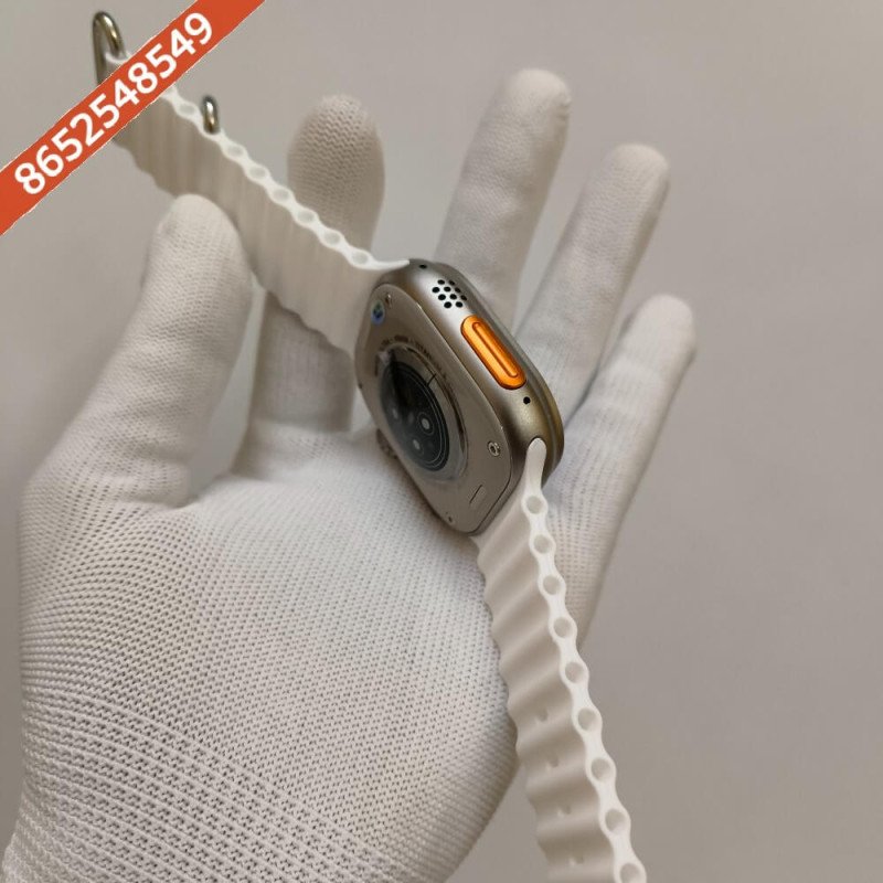 Premium Apple Watch Series 8 Ultra Titanium Case Edition 49mm With White Ocean Band - Image 3
