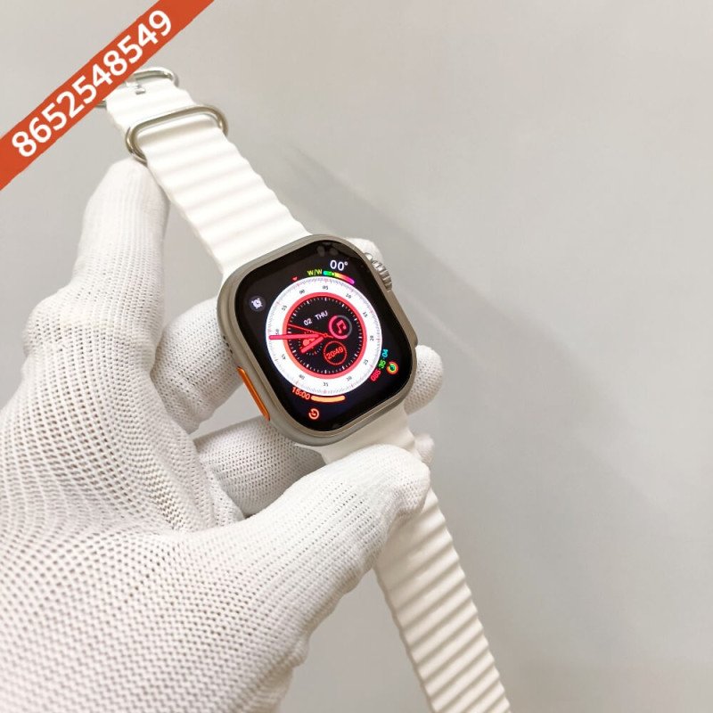 Premium Apple Watch Series 8 Ultra Titanium Case Edition 49mm With White Ocean Band