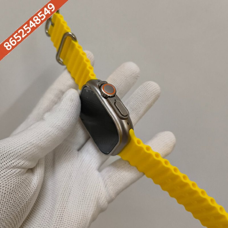 Premium Apple Watch Series 8 Ultra Titanium Case Edition 49mm With Yellow Ocean Band - Image 2