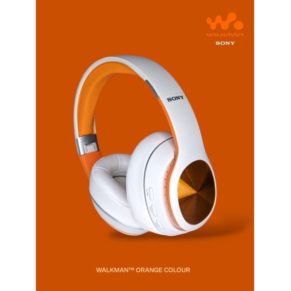 SONY EXTRA BASS™ HEADPHONES  CH - 720 SHOWSTOPPER WALKMAN ORANGE COLOUR