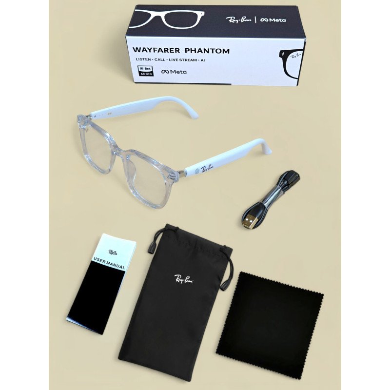Ray - Ban WAY-FARER PHANTOM ™ Smart Audio Glasses Blue Glasses - Image 4