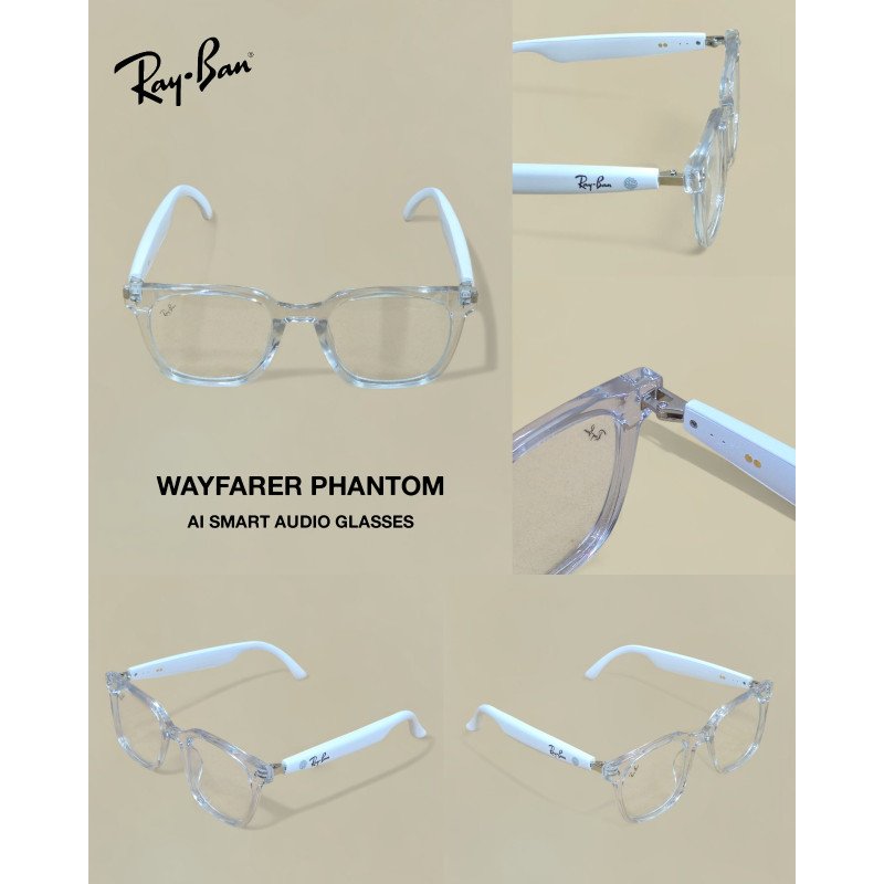 Ray - Ban WAY-FARER PHANTOM ™ Smart Audio Glasses White Glasses - Image 4